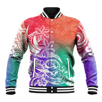 Polynesian Sunset Plumeria Baseball Jacket Pacific Island Tribal Blossom Style LT9 - Wonder Print Shop