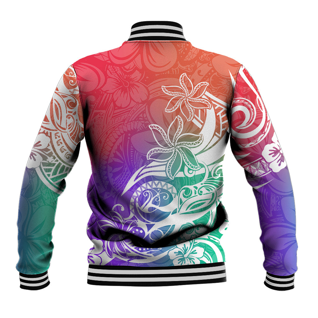 Polynesian Sunset Plumeria Baseball Jacket Pacific Island Tribal Blossom Style LT9 - Wonder Print Shop
