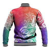 Polynesian Sunset Plumeria Baseball Jacket Pacific Island Tribal Blossom Style LT9 - Wonder Print Shop