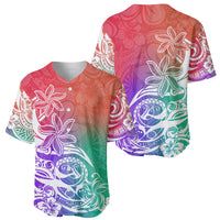 Polynesian Sunset Plumeria Baseball Jersey Pacific Island Tribal Blossom Style LT9 - Wonder Print Shop