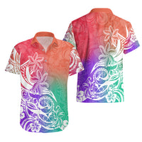 Polynesian Sunset Plumeria Hawaiian Shirt Pacific Island Tribal Blossom Style - Wonder Print Shop