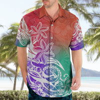 Polynesian Sunset Plumeria Hawaiian Shirt Pacific Island Tribal Blossom Style - Wonder Print Shop