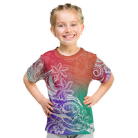 Polynesian Sunset Plumeria Kid T Shirt Pacific Island Tribal Blossom Style - Wonder Print Shop