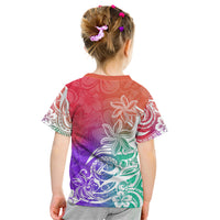 Polynesian Sunset Plumeria Kid T Shirt Pacific Island Tribal Blossom Style - Wonder Print Shop