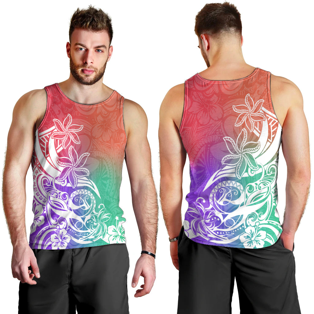 polynesian-sunset-plumeria-men-tank-top-pacific-island-tribal-blossom-style