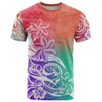 Polynesian Sunset Plumeria T Shirt Pacific Island Tribal Blossom Style - Wonder Print Shop