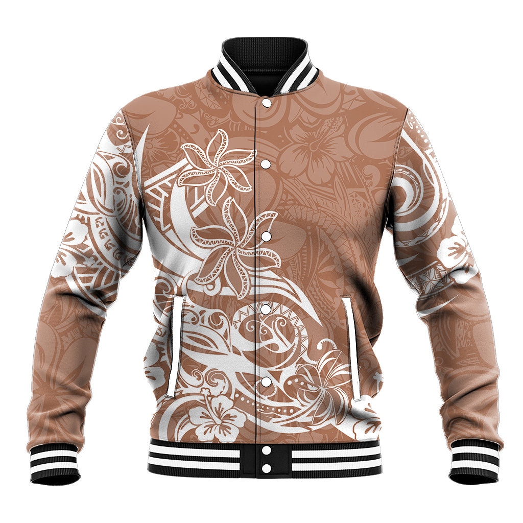 Polynesian Sunset Plumeria Baseball Jacket Pacific Island Tribal Nude Style LT9 - Wonder Print Shop