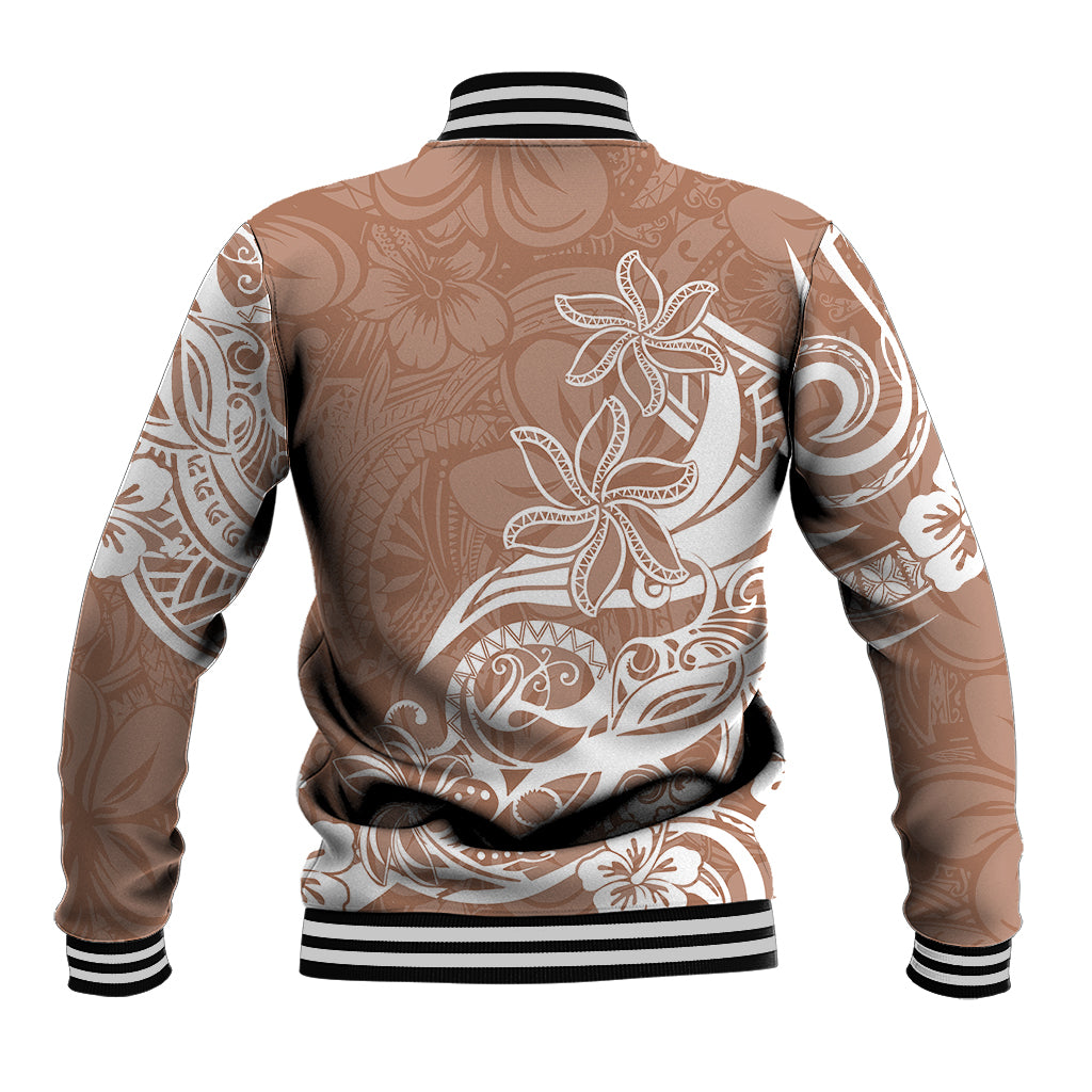Polynesian Sunset Plumeria Baseball Jacket Pacific Island Tribal Nude Style LT9 - Wonder Print Shop