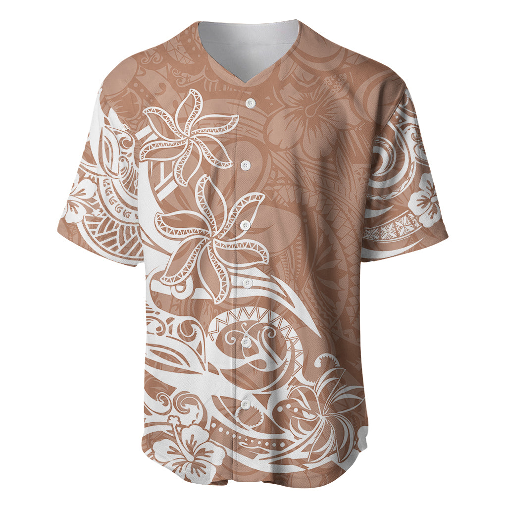Polynesian Sunset Plumeria Baseball Jersey Pacific Island Tribal Nude Style LT9 - Wonder Print Shop