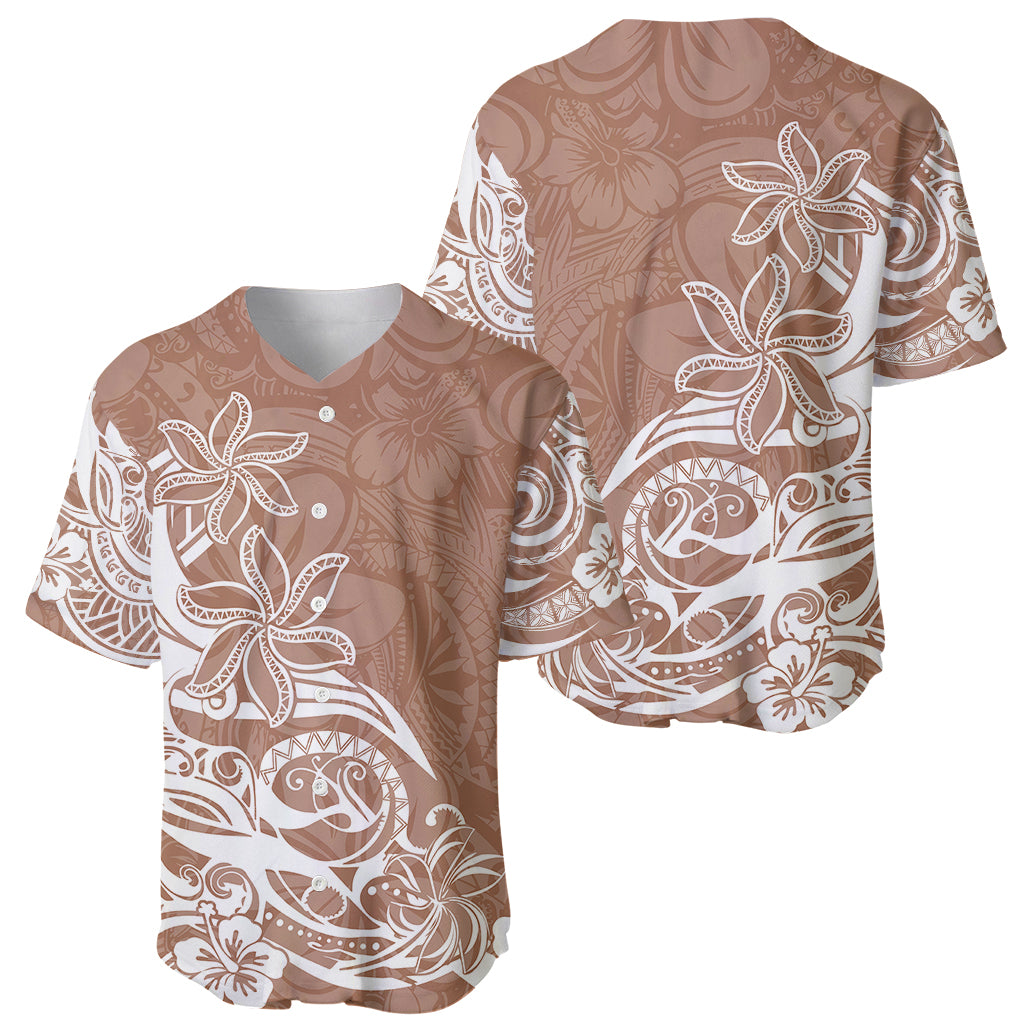 Polynesian Sunset Plumeria Baseball Jersey Pacific Island Tribal Nude Style LT9 - Wonder Print Shop