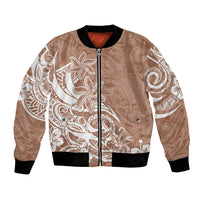 Polynesian Sunset Plumeria Bomber Jacket Pacific Island Tribal Nude Style LT9 - Wonder Print Shop