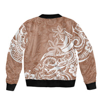 Polynesian Sunset Plumeria Bomber Jacket Pacific Island Tribal Nude Style LT9 - Wonder Print Shop