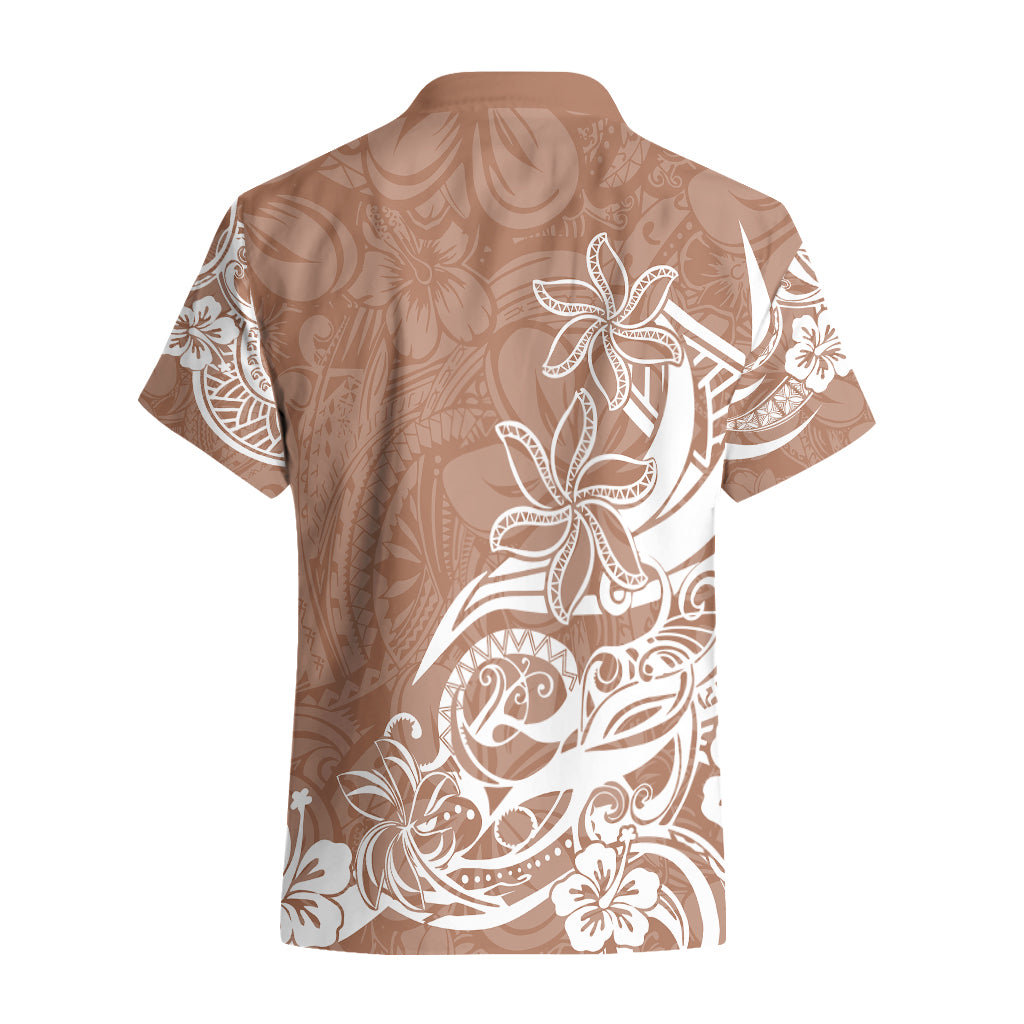 Polynesian Sunset Plumeria Hawaiian Shirt Pacific Island Tribal Nude Style - Wonder Print Shop