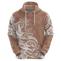 Polynesian Sunset Plumeria Hoodie Pacific Island Tribal Nude Style - Wonder Print Shop