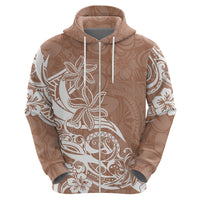Polynesian Sunset Plumeria Hoodie Pacific Island Tribal Nude Style - Wonder Print Shop