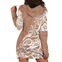 Polynesian Sunset Plumeria Hoodie Dress Pacific Island Tribal Nude Style - Wonder Print Shop