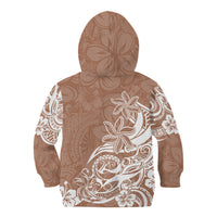 Polynesian Sunset Plumeria Kid Hoodie Pacific Island Tribal Nude Style - Wonder Print Shop
