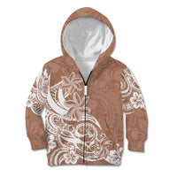 Polynesian Sunset Plumeria Kid Hoodie Pacific Island Tribal Nude Style - Wonder Print Shop