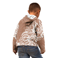 Polynesian Sunset Plumeria Kid Hoodie Pacific Island Tribal Nude Style - Wonder Print Shop