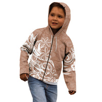 Polynesian Sunset Plumeria Kid Hoodie Pacific Island Tribal Nude Style - Wonder Print Shop