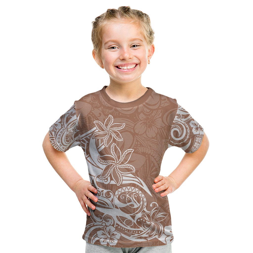 Polynesian Sunset Plumeria Kid T Shirt Pacific Island Tribal Nude Style - Wonder Print Shop