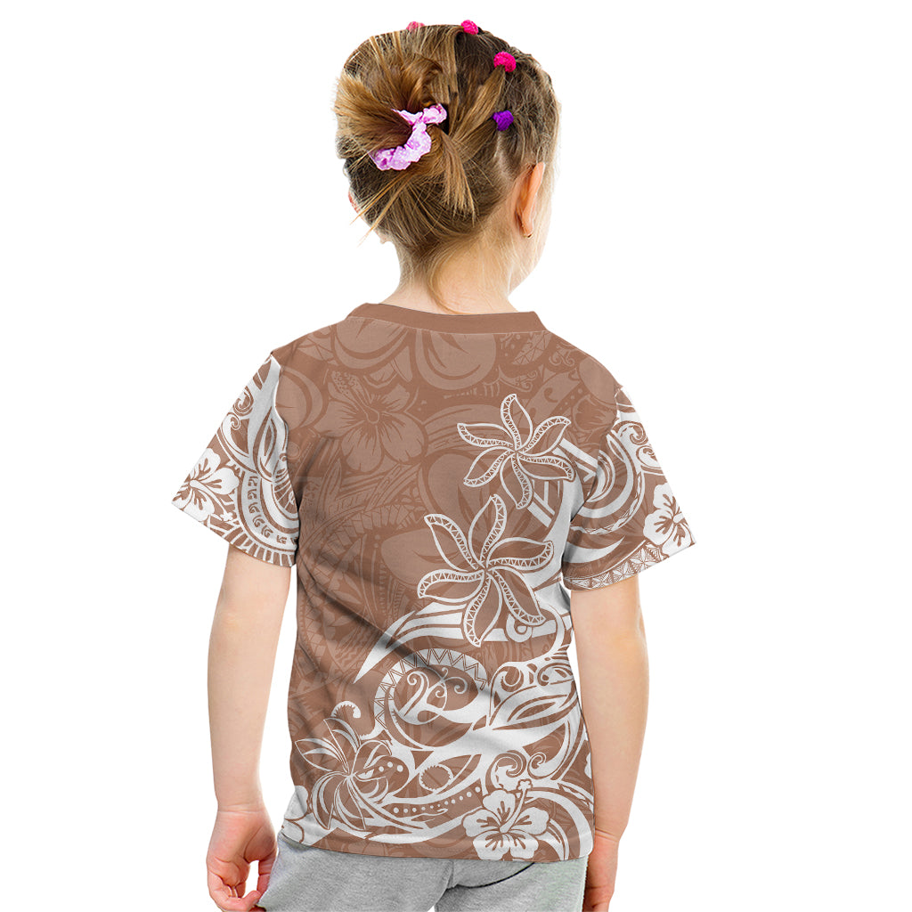 Polynesian Sunset Plumeria Kid T Shirt Pacific Island Tribal Nude Style - Wonder Print Shop
