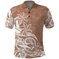 Polynesian Sunset Plumeria Polo Shirt Pacific Island Tribal Nude Style - Wonder Print Shop