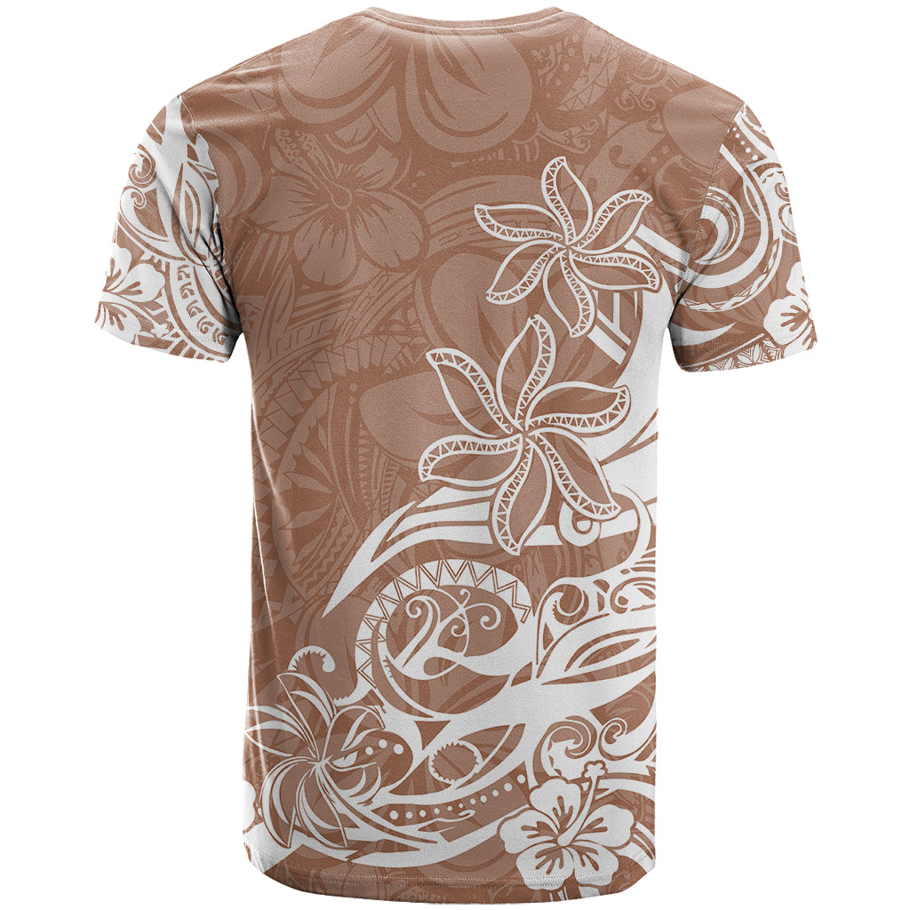 Polynesian Sunset Plumeria T Shirt Pacific Island Tribal Nude Style - Wonder Print Shop
