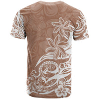Polynesian Sunset Plumeria T Shirt Pacific Island Tribal Nude Style - Wonder Print Shop