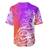 Polynesian Sunset Plumeria Baseball Jersey Pacific Island Tribal Purple Style LT9 - Wonder Print Shop