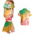 Polynesian Sunset Plumeria Couples Matching Mermaid Dress and Hawaiian Shirt Pacific Island Tribal Reggae Style LT9 - Wonder Print Shop