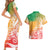 Polynesian Sunset Plumeria Couples Matching Short Sleeve Bodycon Dress and Hawaiian Shirt Pacific Island Tribal Reggae Style LT9 - Wonder Print Shop