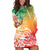 Polynesian Sunset Plumeria Hoodie Dress Pacific Island Tribal Reggae Style - Wonder Print Shop
