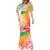 Polynesian Sunset Plumeria Mermaid Dress Pacific Island Tribal Reggae Style - Wonder Print Shop