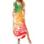 Polynesian Sunset Plumeria Summer Maxi Dress Pacific Island Tribal Reggae Style - Wonder Print Shop