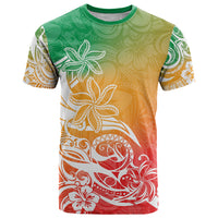 Polynesian Sunset Plumeria T Shirt Pacific Island Tribal Reggae Style - Wonder Print Shop