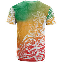 Polynesian Sunset Plumeria T Shirt Pacific Island Tribal Reggae Style - Wonder Print Shop