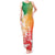 Polynesian Sunset Plumeria Tank Maxi Dress Pacific Island Tribal Reggae Style - Wonder Print Shop