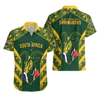 South Africa Rugby Hawaiian Shirt Bokke Champions Kente Pattern - Wonder Print Shop
