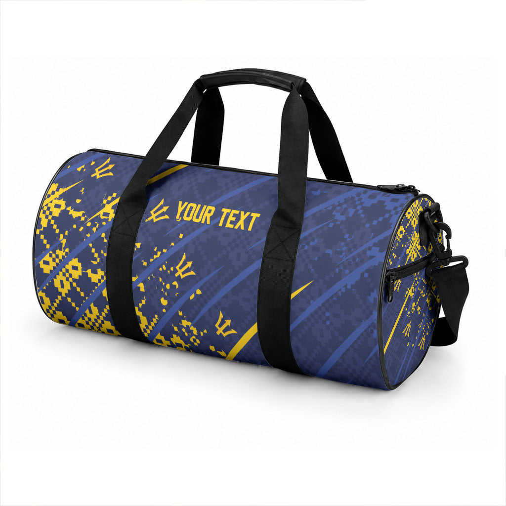 Caribbean Cricket Custom Barbados Duffle Bag Blue Bajan Broken Trident