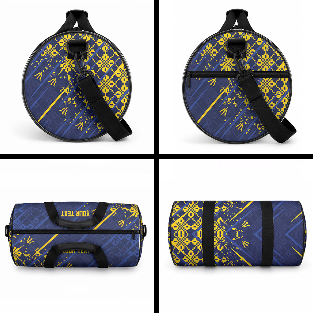Caribbean Cricket Custom Barbados Duffle Bag Blue Bajan Broken Trident
