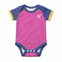Caribbean Cricket Custom Barbados Baby Onesie Pride of Barbados Pink Trident Edition