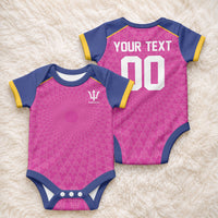 Caribbean Cricket Custom Barbados Baby Onesie Pride of Barbados Pink Trident Edition