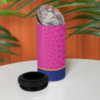Caribbean Cricket Custom Barbados 4 in 1 Can Cooler Tumbler Pride of Barbados Pink Trident Edition