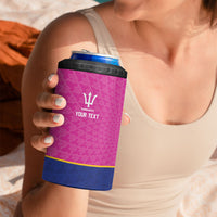 Caribbean Cricket Custom Barbados 4 in 1 Can Cooler Tumbler Pride of Barbados Pink Trident Edition