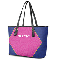 Caribbean Cricket Custom Barbados Leather Tote Bag Pride of Barbados Pink Trident Edition