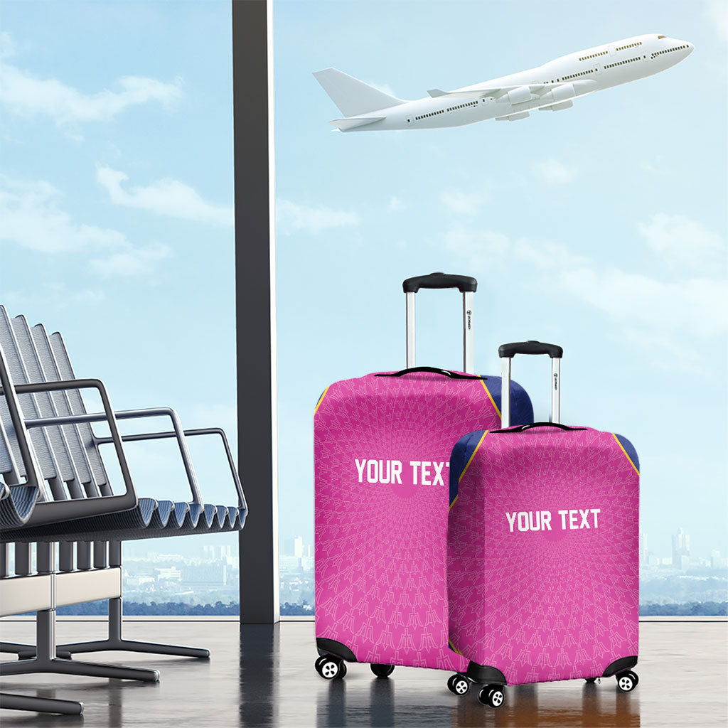 Caribbean Cricket Custom Barbados Luggage Cover Pride of Barbados Pink Trident Edition