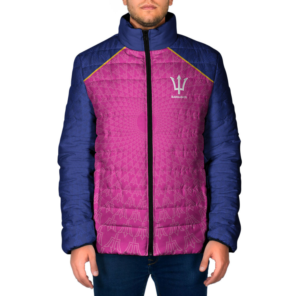 Caribbean Cricket Custom Barbados Padded Jacket Pride of Barbados Pink Trident Edition
