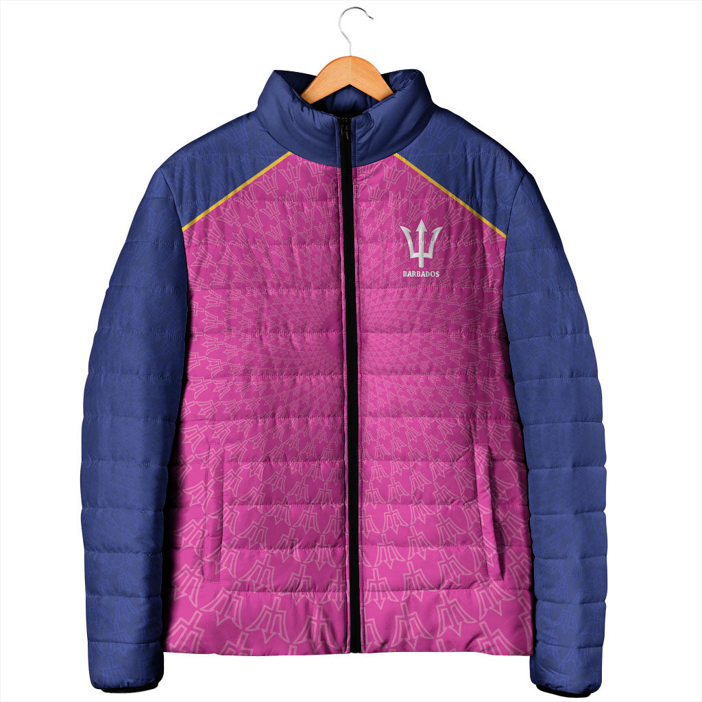Caribbean Cricket Custom Barbados Padded Jacket Pride of Barbados Pink Trident Edition