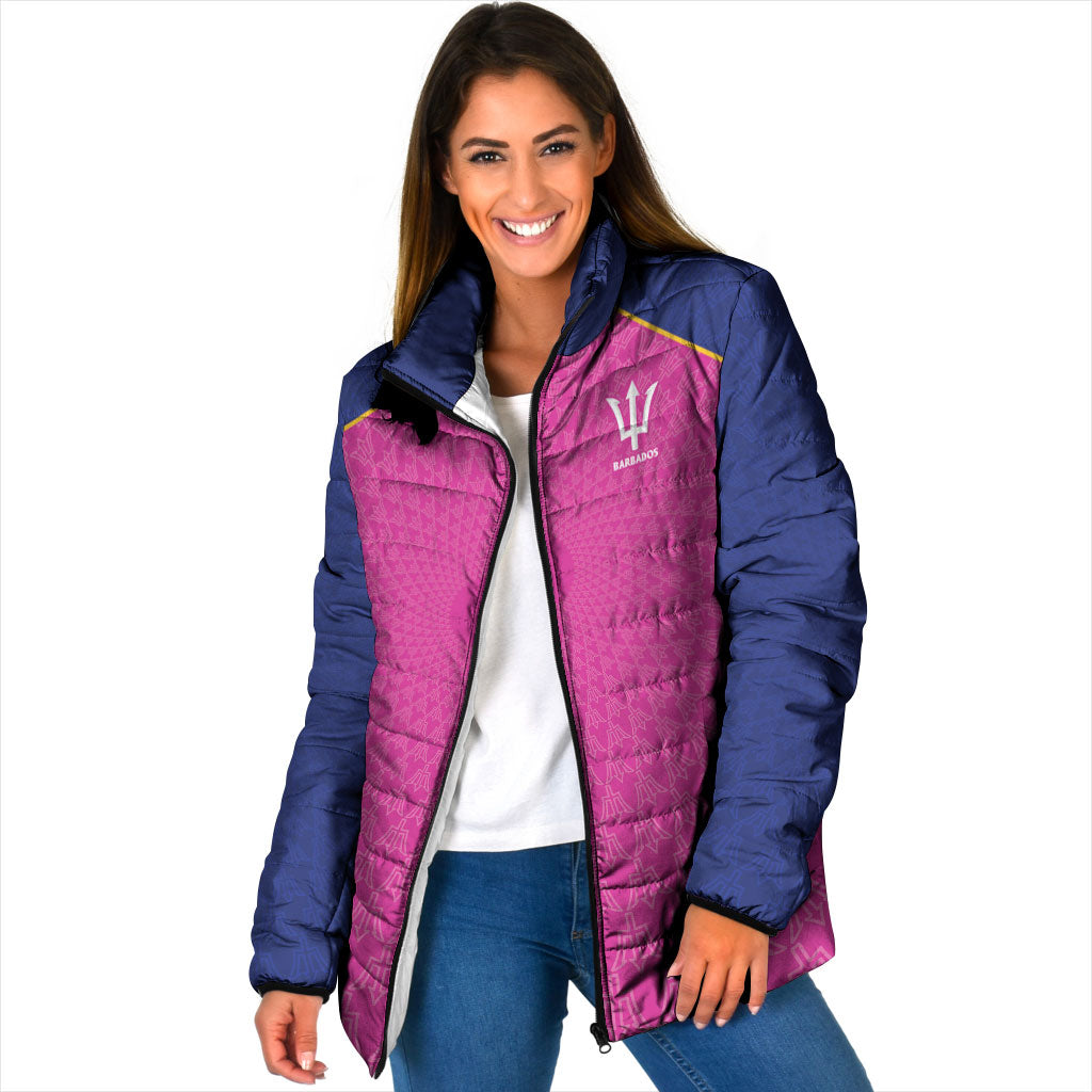 Caribbean Cricket Custom Barbados Padded Jacket Pride of Barbados Pink Trident Edition